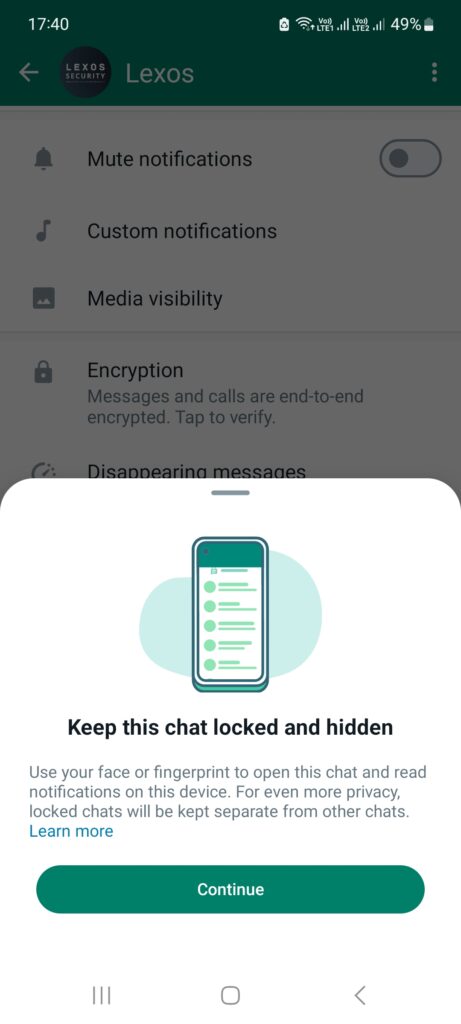 WhatsApp lock sensitive chat mfolio360.com